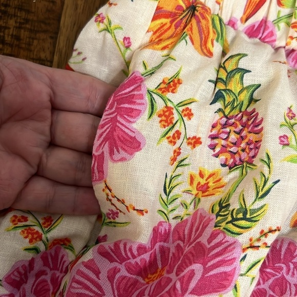 Linen Rachel Zoe set top and shorts linen & rayon floral pattern Sz L nwt - Picture 6 of 16